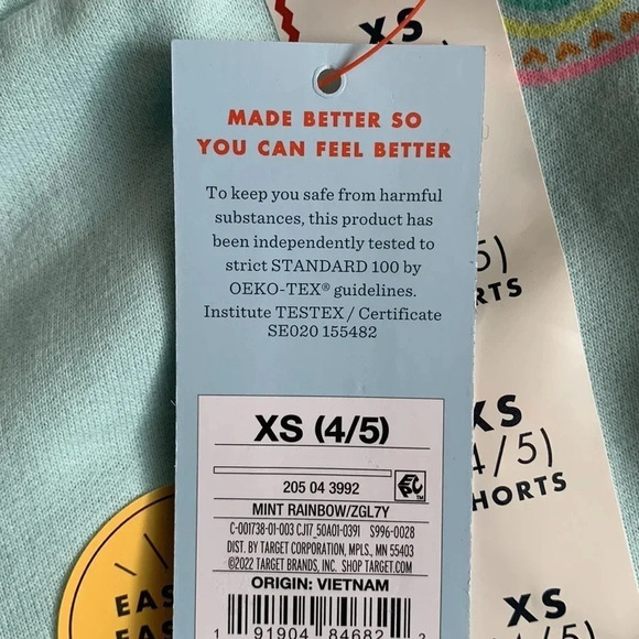 Cat & Jack Mint Green Rainbow Shorts - Picture 5 of 5
